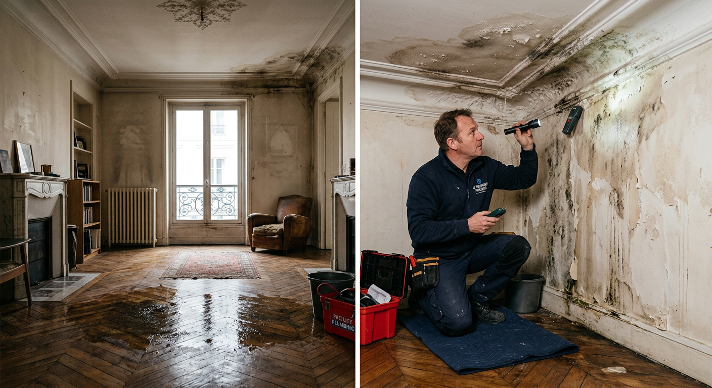 Prise en charge dégât des eaux dans un appartement meldois