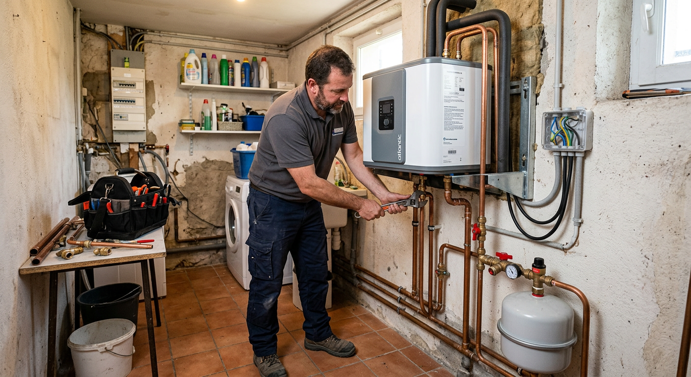 Pose de chauffe-eau thermodynamique par un plombier à Meaux