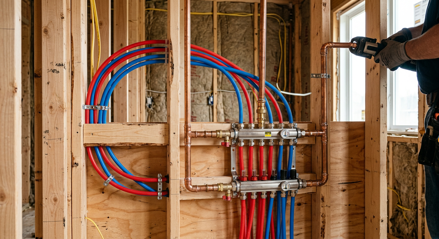 Création de réseau plomberie en cuivre et PER à Meaux 95